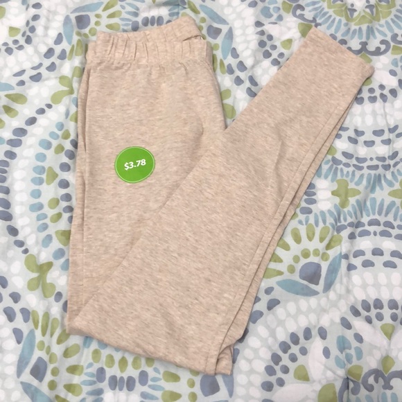 Cream color soft / comfortable leggings S/CH (3-5) - Picture 6 of 6